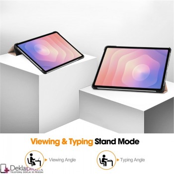 Dirbtinės odos atverčiamas dėklas - auksinės spalvos (Samsung Galaxy Tab S11)